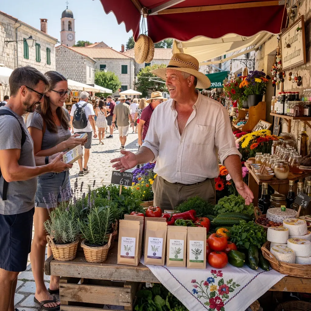 Muškarac uživa u šalici čaja dok se opušta u prirodi.